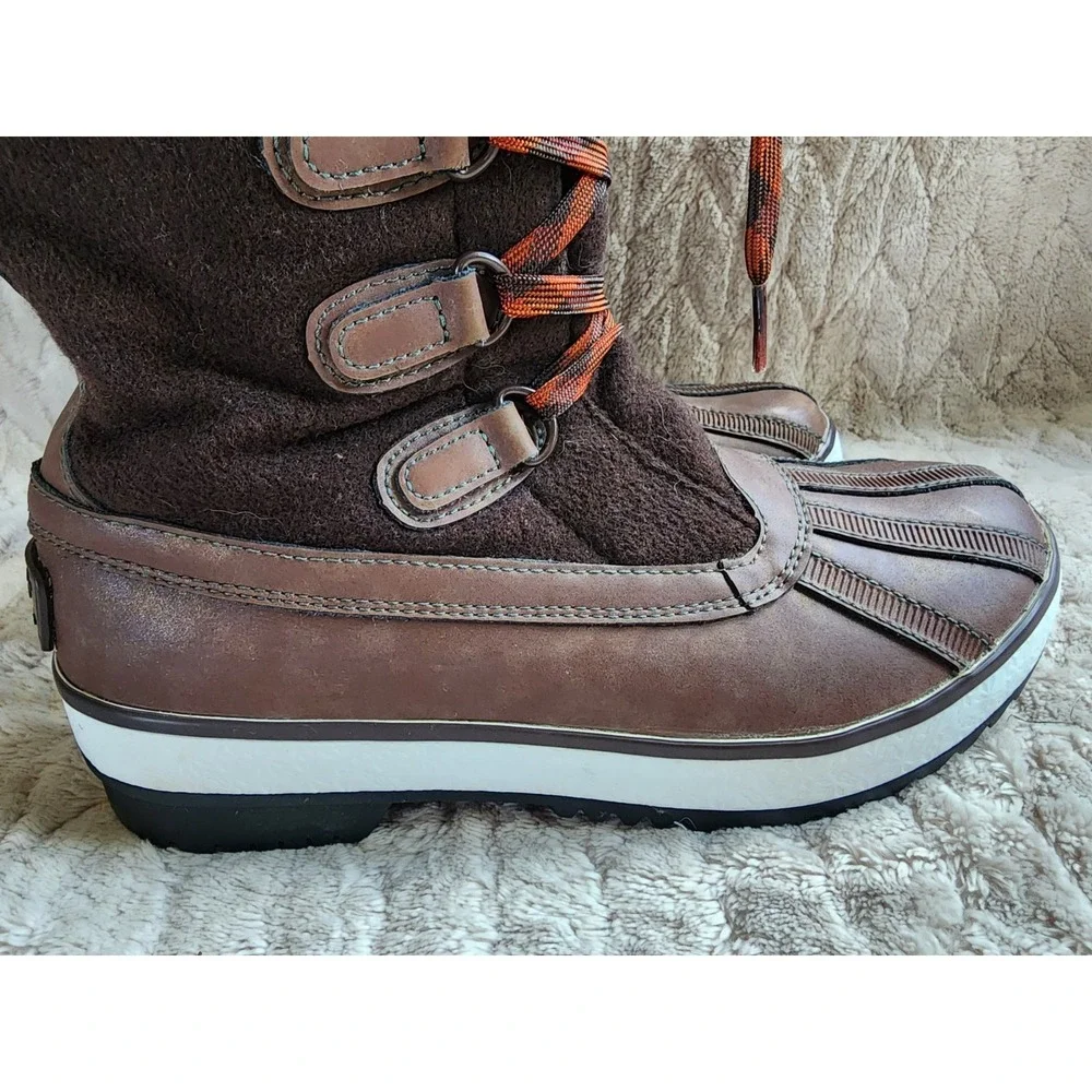 UGG Baroness Waterproof Lace Up Brown Winter Duck Boots Womens 6.5